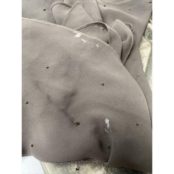 Cache Beaded Olive Green Metallic Semi Sheer Lined Body Con Prom Dress 6 - Picture 15 of 15